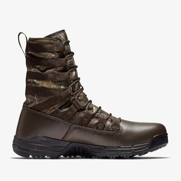 Nike Realtree SFB Gen 28 Inch Camo Fauna Brown Combat Boots Mens Sz 9.5 Hunting - Picture 2 of 16